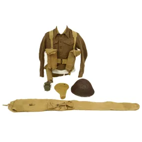 Original British WWII Commonwealth Uniform - Helmet - Field Gear Collection