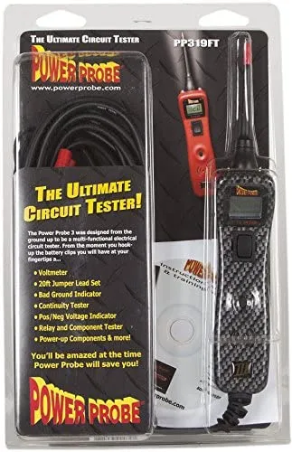 Power Probe III PP3CSFIRE Automotive Circuit Tester, Digital Voltmeter