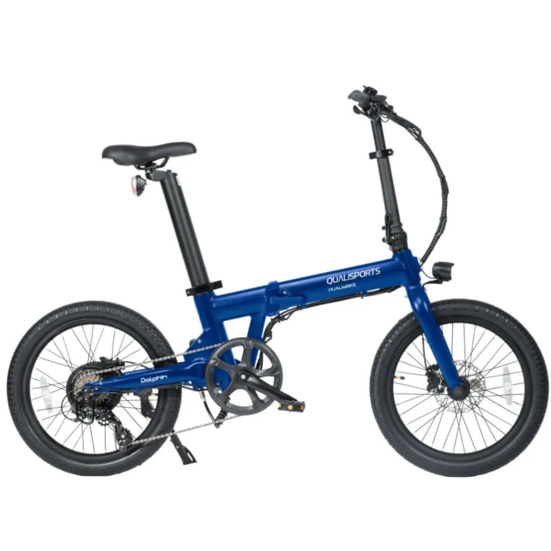 Qualisports Dolphin Portable Folding Beach Cruiser Electric Bike