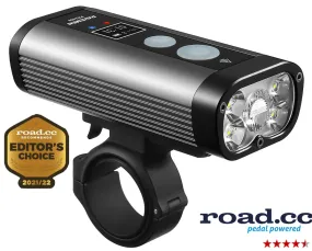 Ravemen PR2400 USB Rechargeable DuaLens Front Light with Remote in Grey/Black (2400 Lumens)