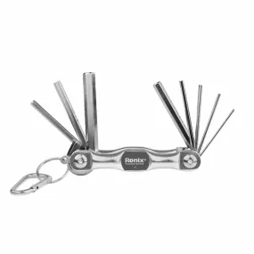 RONIX RH-2040 ALUMINUM FOLDING HEX KEY SET, 8pc, METRIC