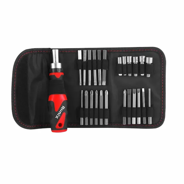 RONIX RH-2721 ROLL-UP SCREWDRIVER BAG SET, MAGNETIC