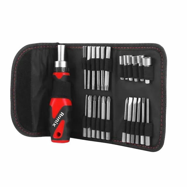 RONIX RH-2721 ROLL-UP SCREWDRIVER BAG SET, MAGNETIC