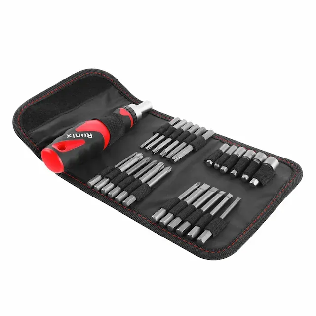 RONIX RH-2721 ROLL-UP SCREWDRIVER BAG SET, MAGNETIC