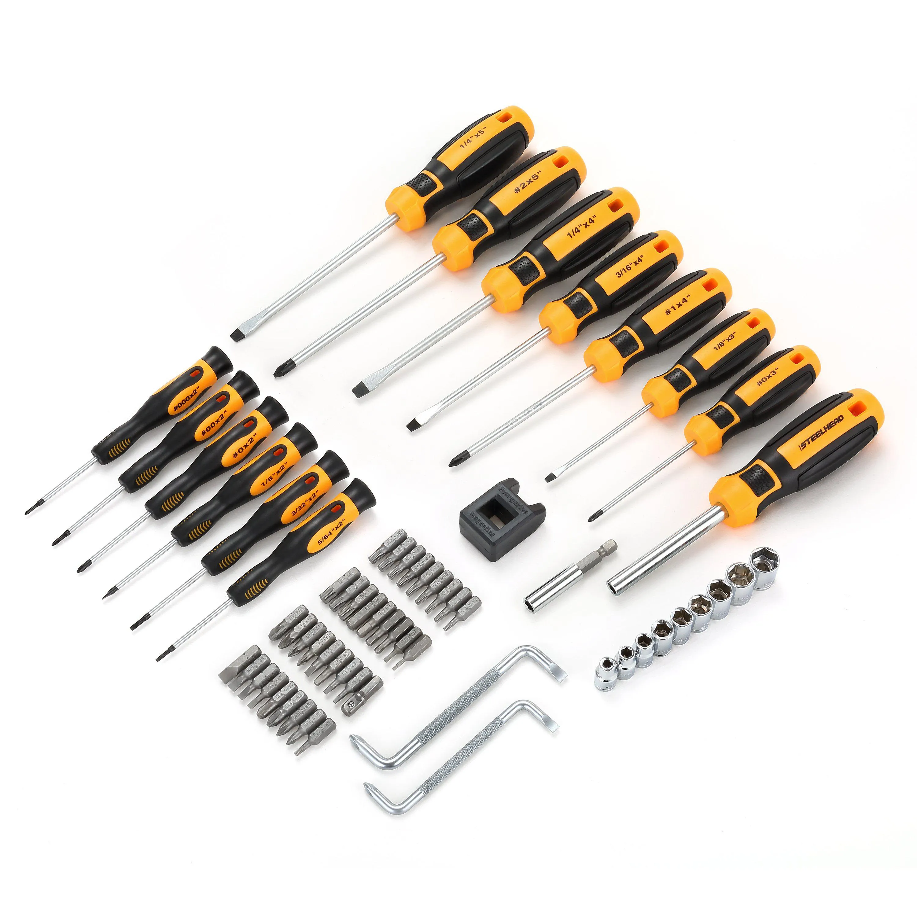 Screwdriver & Socket Set (63 Piece)