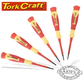 TORK CRAFT 5PC PRECISION ELECTRONIC INSULATED SCREWDRIVER SET KT2105