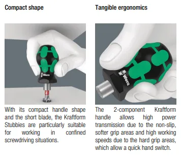 WERA Kraftform Kompakt Stubby 1, 19 pieces