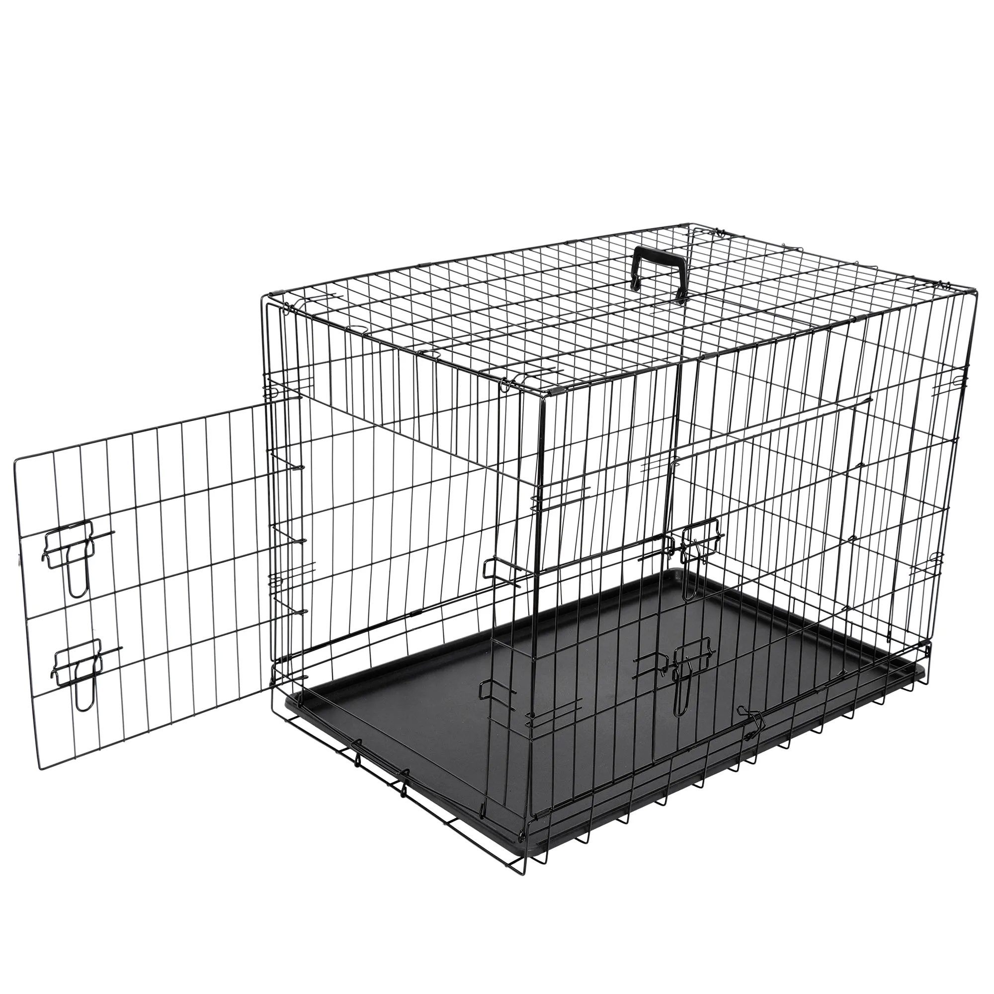 ZENY™ 36 inch Dog Crate Double Door Folding Metal Dog or Pet Crate Kennel