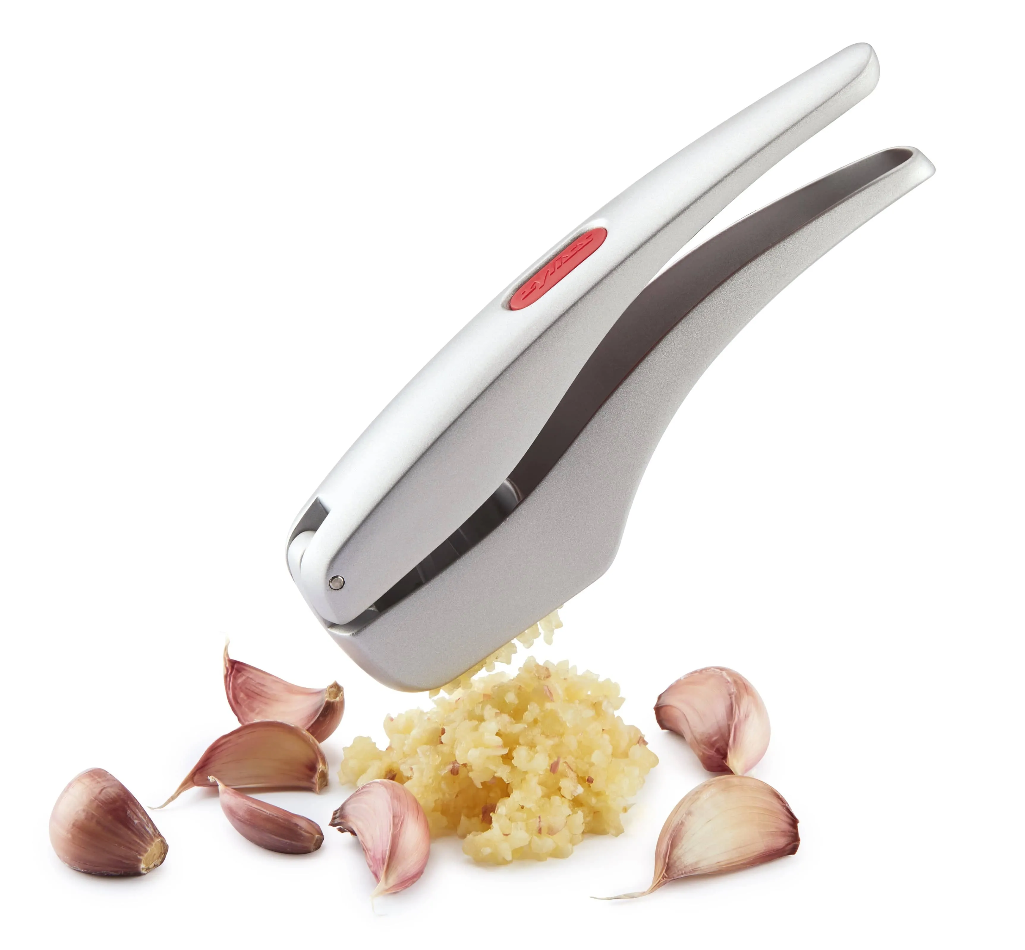 Premium Zyliss Susi 3 Garlic Press with Integrated Cleaner - Sturdy Cast Aluminum Crusher, Mincer, and Peeler